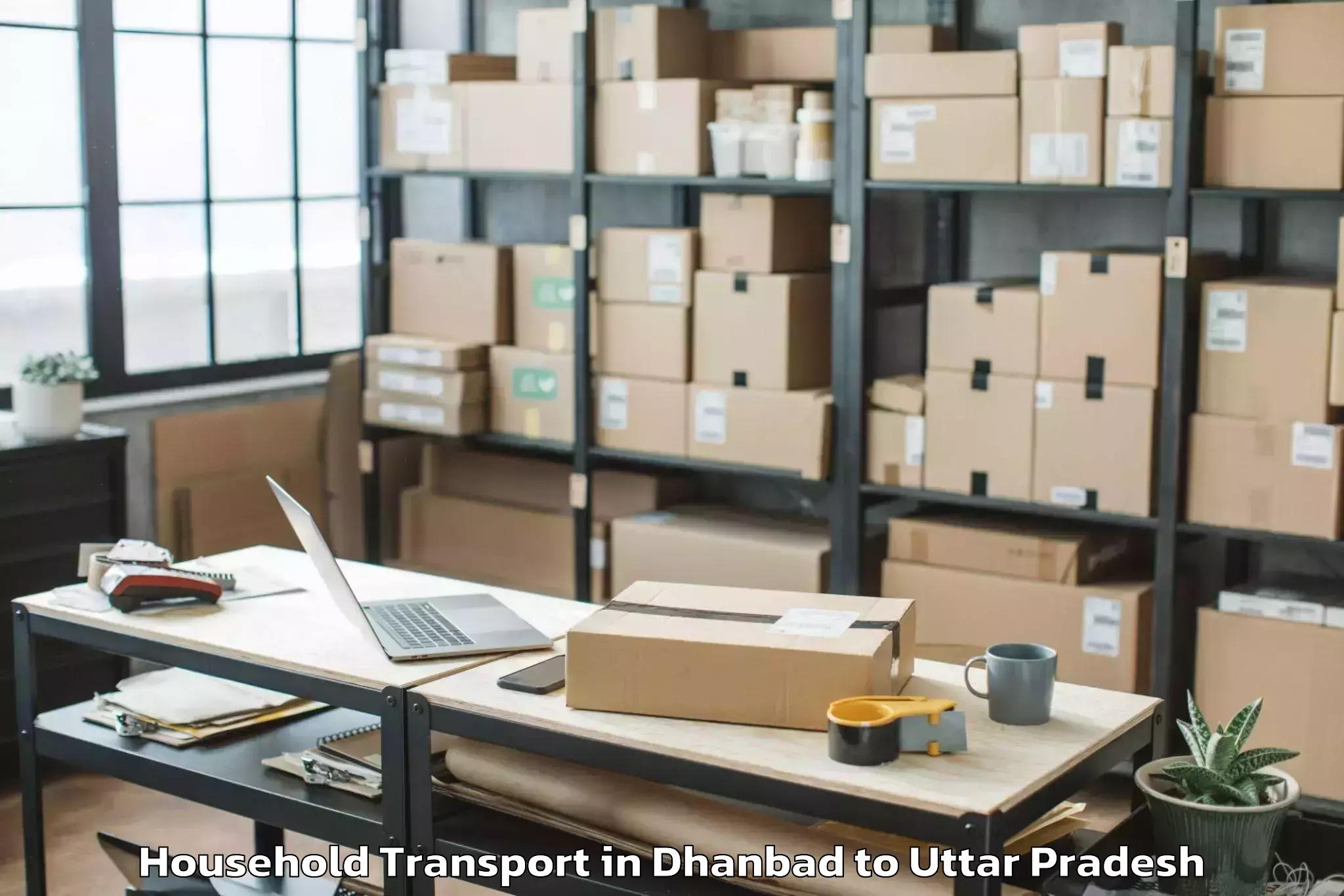 Easy Dhanbad to Maholi Household Transport Booking